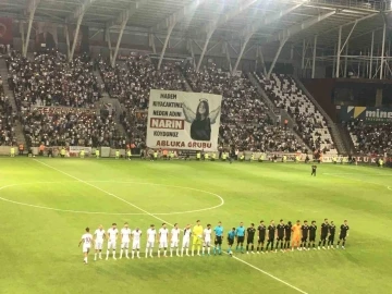 Elazığspor taraftarından &lsquo;Narin&rsquo; pankartı
