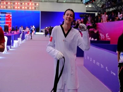 Elif Sude Akg&uuml;l tekvandoda d&uuml;nya ikincisi