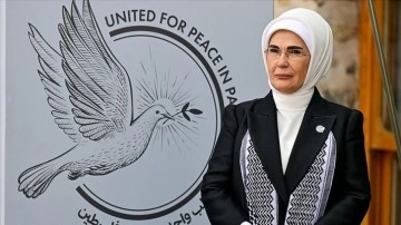 Emine Erdoğan 2023'te Gazze'de katliamın durması i&ccedil;in &ccedil;alışma y&uuml;r&uuml;tt&uuml;