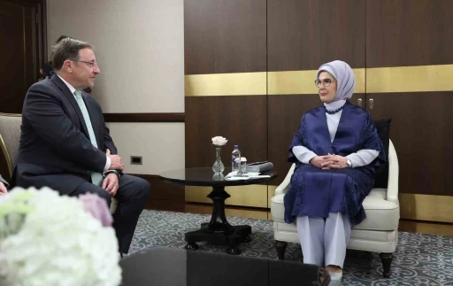 Emine Erdoğan, BM Kalkınma Programı İcra Direkt&ouml;r&uuml; Steiner ile g&ouml;r&uuml;şt&uuml;