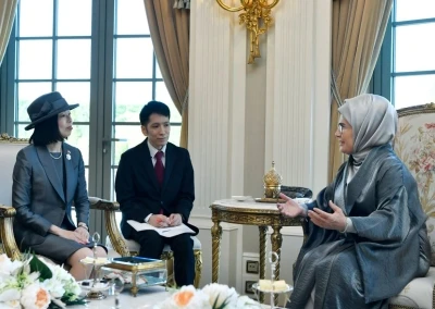Emine Erdoğan, Japonya Altes Prensesi Mikasa ile bir araya geldi