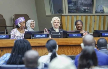 Emine Erdoğan New York&rsquo;ta, &ccedil;ocuk şiddetinin engellenmesi i&ccedil;in g&uuml;&ccedil; birliği &ccedil;ağrısı yaptı
