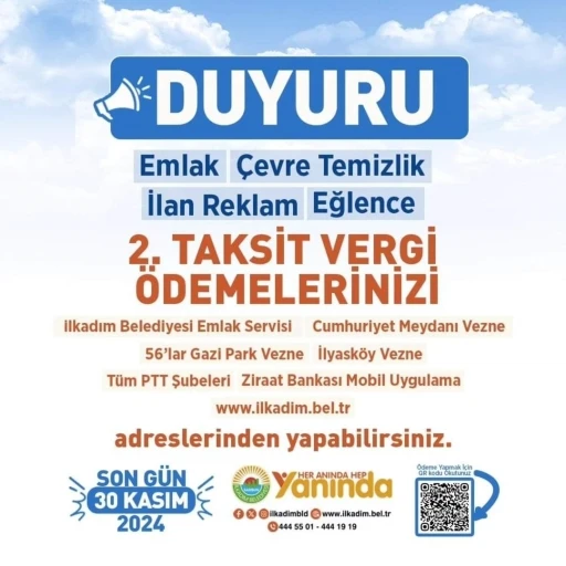 Emlak, &ccedil;evre ve reklam vergi &ouml;demeleri başladı
