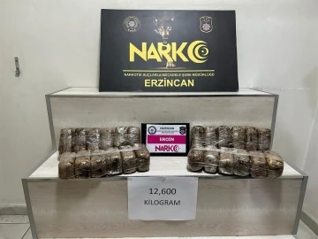 Erzincan&rsquo;da 12 kilo 600 gram eroin ele ge&ccedil;irildi
