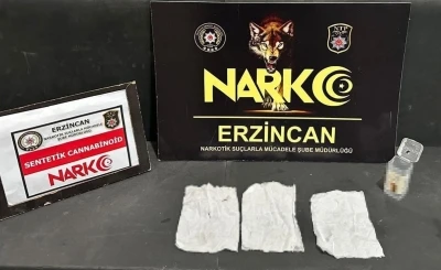 Erzincan&rsquo;da bir miktar uyuşturucu ele ge&ccedil;irildi
