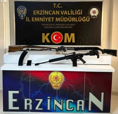 Erzincan&rsquo;da silah operasyonu; 2 kişi yakalandı
