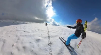 Erzincan Ergan Dağı&rsquo;nda sezonun ilk kayağı yapıldı