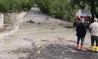 Erzurum'da sel hasara yol a&ccedil;tı