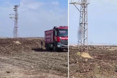 Eşiyle tartıştı y&uuml;ksek gerilim hattında intihar etti