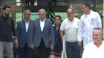 Eski Meclis Başkanı Yıldırım, Ali ve Vuslat Sabancı &ccedil;iftini hastanede ziyaret etti
