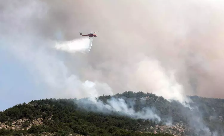Eskişehir'de &ccedil;ıkan orman yangını, 3'&uuml;nc&uuml; g&uuml;nde Afyonkarahisar'da s&uuml;r&uuml;yor