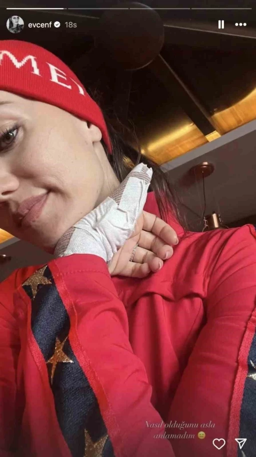 Fahriye Evcen kaza ge&ccedil;irdi
