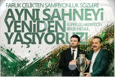 Faruk &Ccedil;elik "İnşallah seneye de bu sahheyi yaşarız"