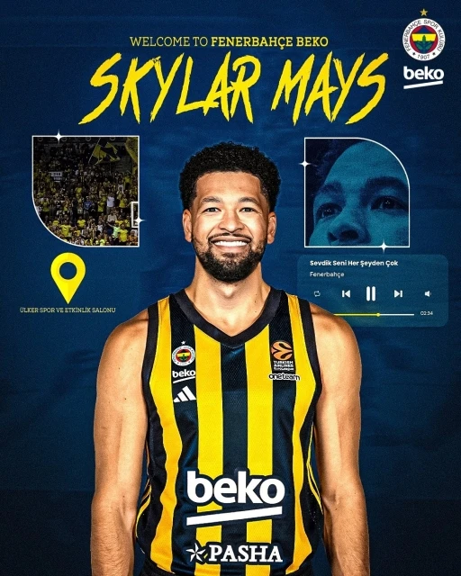 Fenerbah&ccedil;e Beko, Skylar Mays&rsquo;ı kadrosuna kattı