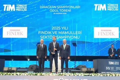 Ferrero Fındık, Fındık ve Mamulleri Sekt&ouml;r&uuml;n&uuml;n İhracat Şampiyonu Oldu