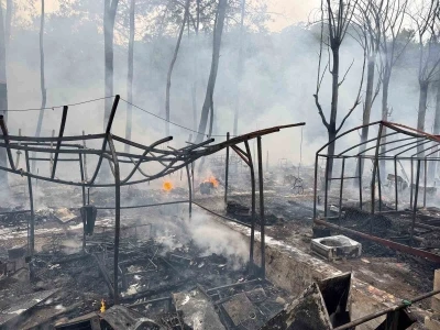 Fethiye&rsquo;de onlarca karavan ve bungalov k&uuml;le d&ouml;nd&uuml;