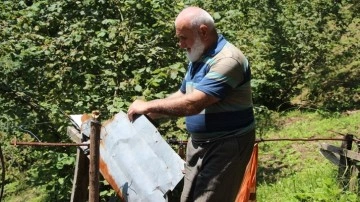 Fındık mahsul&uuml;n&uuml; suyla kurduğu ses d&uuml;zeneğiyle yabani hayvanlardan koruyor