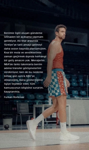 Furkan Korkmaz, ABD&rsquo;ye d&ouml;neceğini a&ccedil;ıkladı
