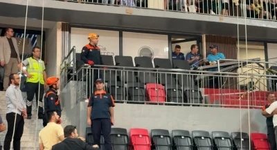 Gaziantep&rsquo;te iki trib&uuml;n arasındaki ahşap dekorasyon d&uuml;şt&uuml;: 7 yaralı