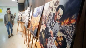 Gazze&rsquo;deki dramı tuvale yansıttı
