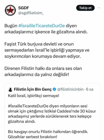 Gazze eylemindeki provokasyonun arkasında sol &ouml;rg&uuml;tlerin izi &ccedil;ıktı
