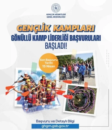 Gen&ccedil;lik ve Spor Bakanlığı 660 g&ouml;n&uuml;ll&uuml; kamp lideri arıyor
