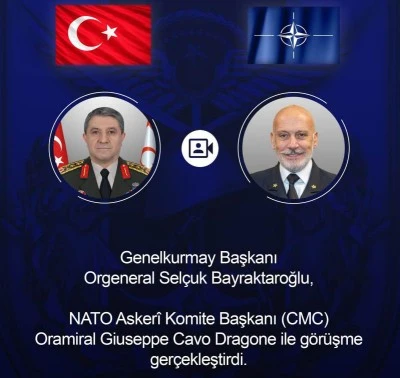  Genelkurmay Başkanı Bayraktaroğlu, NATO Askeri Komite Başkanı Dragone ile g&ouml;r&uuml;şt&uuml;