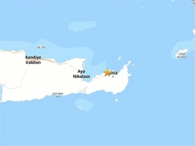 Girit Adası'nda 5.9 b&uuml;y&uuml;kl&uuml;ğ&uuml;nde deprem