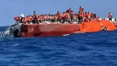 Girne'de batan yolcu gemisine ulaşıldı