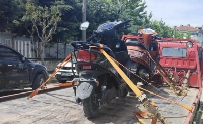 G&ouml;nen&rsquo;de plakasız motosikletlere y&ouml;nelik denetimler sıklaştırıldı
