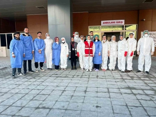 G&uuml;m&uuml;şhane Devlet Hastanesi&rsquo;nde KBRN tatbikatı
