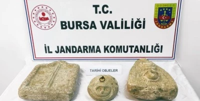 G&uuml;rsu'da tarihi eser ka&ccedil;ak&ccedil;ılığı yapan 2 kişi yakalandı 