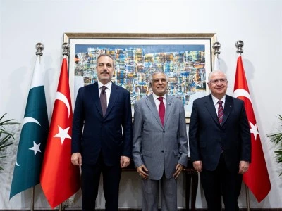 Bakan Fidan ve Bakan G&uuml;ler, Pakistan Dışişleri Bakanı Ishaq Dar ile g&ouml;r&uuml;şt&uuml;