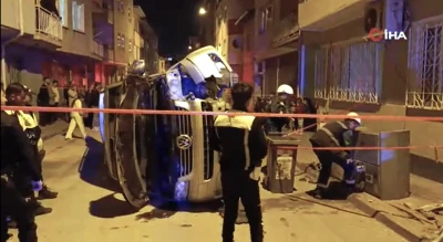 &nbsp;Kaza yaptığı ara&ccedil; takla attı, olay yerinden ka&ccedil;tı