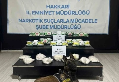 Hakkari&rsquo;de 43 kilo uyuşturucu ele ge&ccedil;irildi