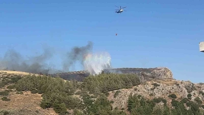Hatay&rsquo;da orman yangınına havadan ve karadan m&uuml;dahale s&uuml;r&uuml;yor