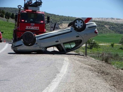 Hisarcık&rsquo;ta trafik kazası: 1 yaralı
