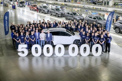 Hyundai &Ccedil;ek Fabrikasında 5 Milyonuncu Ara&ccedil; &Uuml;retildi