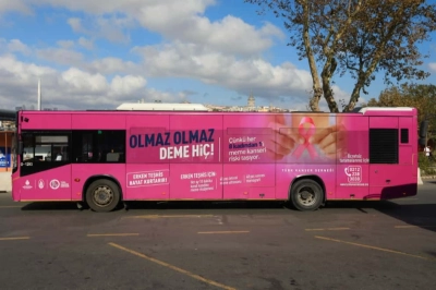 İETT&rsquo;den meme kanseri farkındalık otob&uuml;s&uuml;