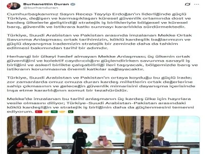 İletişim Başkanı Duran: Mekke Anlaşması tarihi bir adımdır