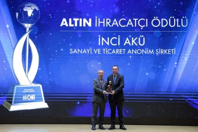 İnci Ak&uuml;, İhracattaki G&uuml;&ccedil;l&uuml; Performansını Bir Kez Daha Altın İhracat &Ouml;d&uuml;l&uuml; ile Ta&ccedil;landırdı