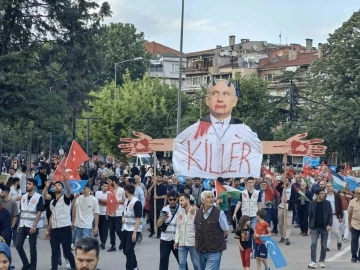 İneg&ouml;l&rsquo;de Gazze i&ccedil;in y&uuml;r&uuml;y&uuml;ş d&uuml;zenlendi