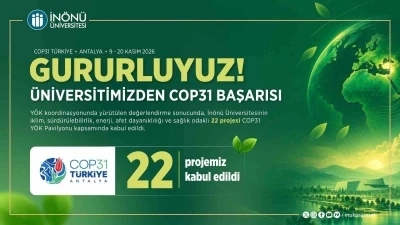 İn&ouml;n&uuml; &Uuml;niversitesi COP31&rsquo;e 22 proje ile katılım başarısı g&ouml;sterdi