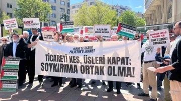 İsrail&rsquo;le ticari ilişkilerin son bulması i&ccedil;in eylem yapıldı
