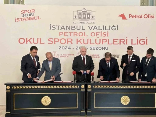 İstanbul Valiliği ile Petrol Ofisi Grubu arasında &ldquo;Okul Spor Kul&uuml;pleri Ligi Reklam ve Sponsorluk Protokol&uuml;&rdquo; imzalandı
