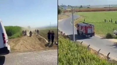 İzmir'de eğitim u&ccedil;ağı mısır tarlasına d&uuml;şt&uuml;