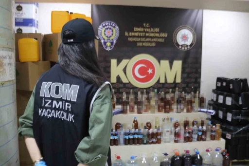 İzmir&rsquo;de yılbaşı &ouml;ncesi emniyetten 41 ayrı sahte alkol operasyonu
