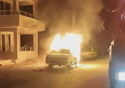 İznik'te maskeli şahıs aracı ateşe verip ka&ccedil;tı