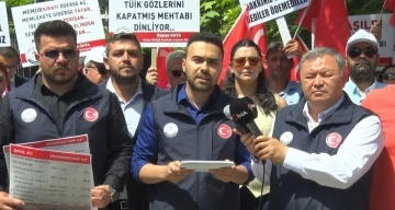 Kamu Birliği Konfederasyonu&rsquo;ndan T&Uuml;İK &ouml;n&uuml;nde eylem

