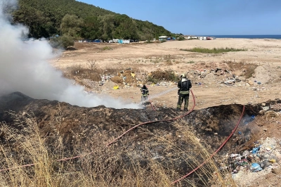 Kandıra Cebeci Girişindeki Yangın Korkuttu